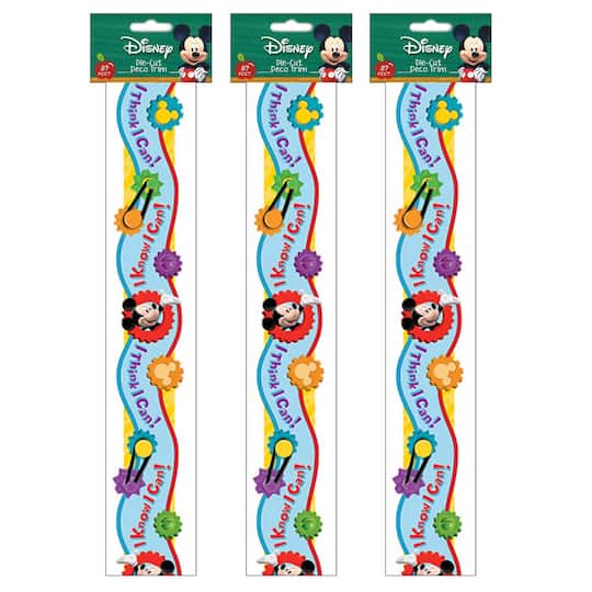 Eureka Deco Trim&#xAE; Mickey Mouse Clubhouse&#xAE; I Think I Can Extra Wide Cut Border, 111ft.